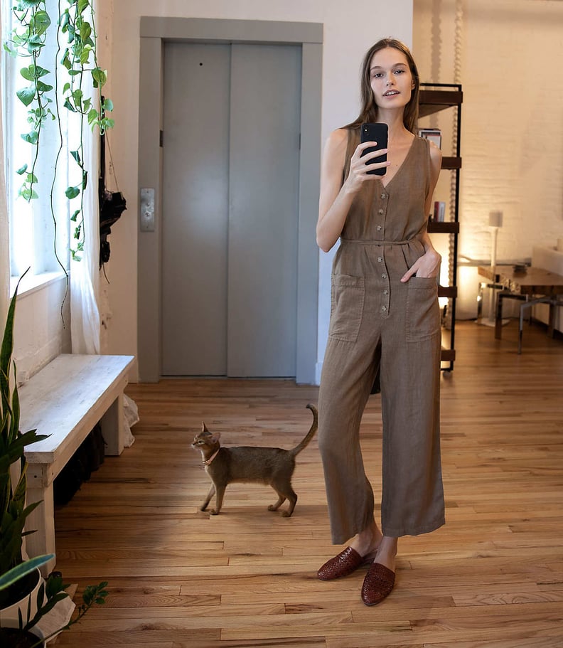 Lou & Grey Linen Button Pocket Jumpsuit