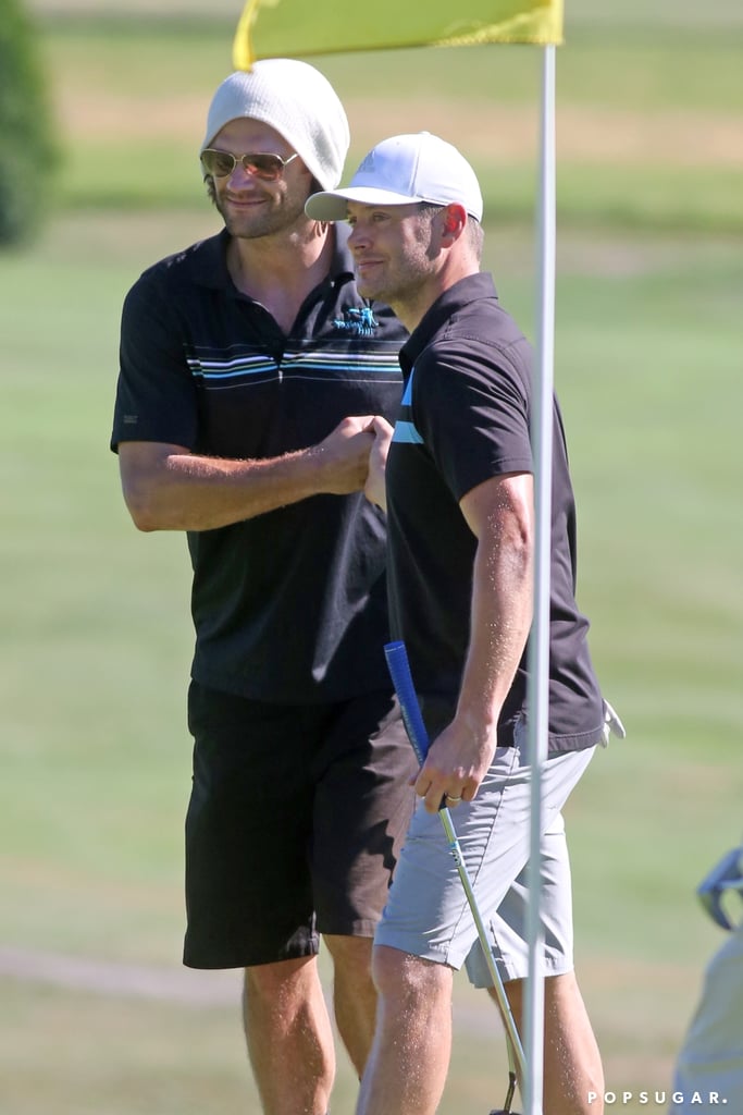 Jensen Ackles and Jared Padalecki Golfing July 2017