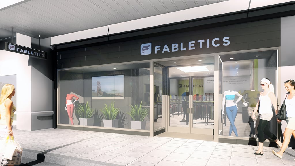 While just a rendering, this is a good idea of what the Fabletics space will look like.