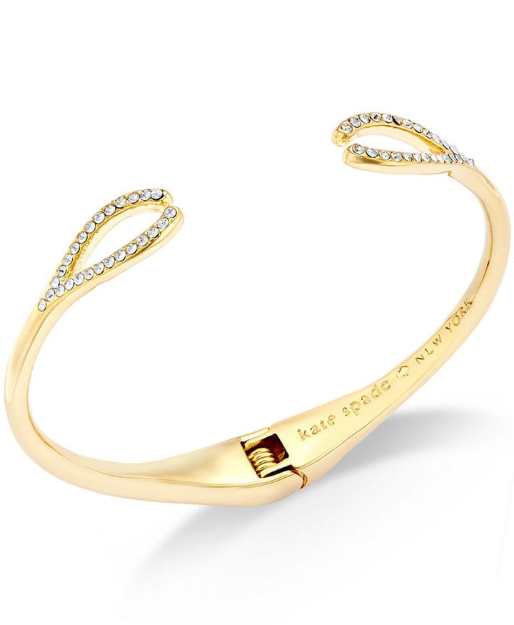 Kate Spade New York 12k Gold-Plated Pavé Wishbone Cuff Bracelet ($88)