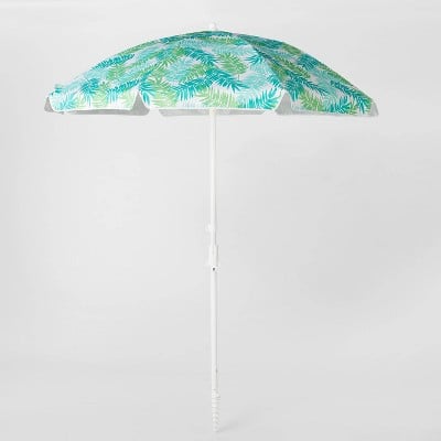 Sun Squad 6' Umbrella with Anchor (Green Leaf)