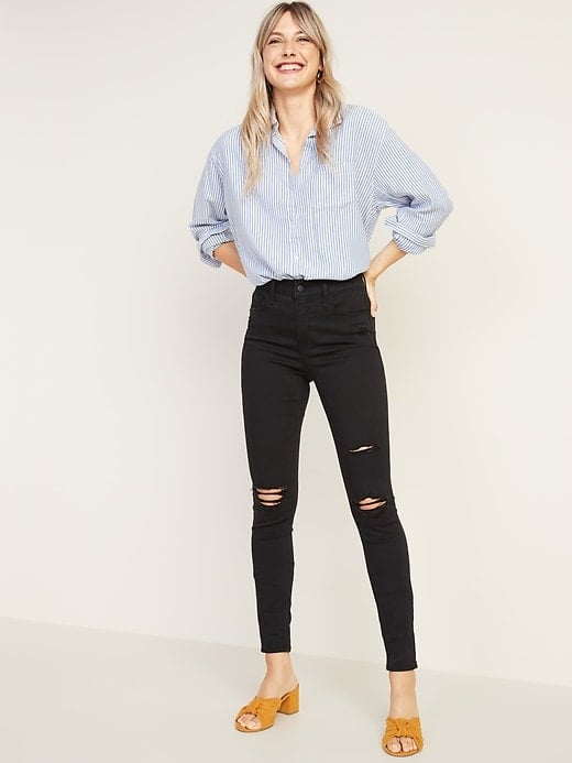 Old Navy High-Waisted Distressed Rockstar Super Skinny Jeans