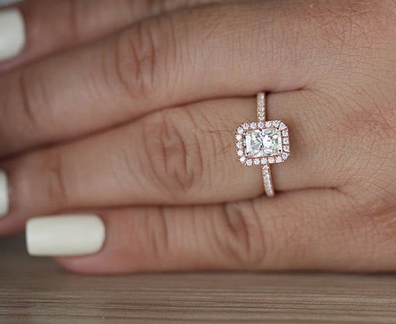 Etsy Moissanite Engagement Ring