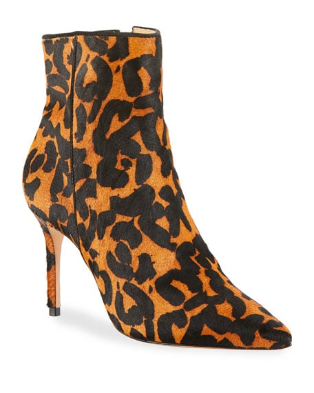 Schutz Miryan Leopard-Printed Fur Booties