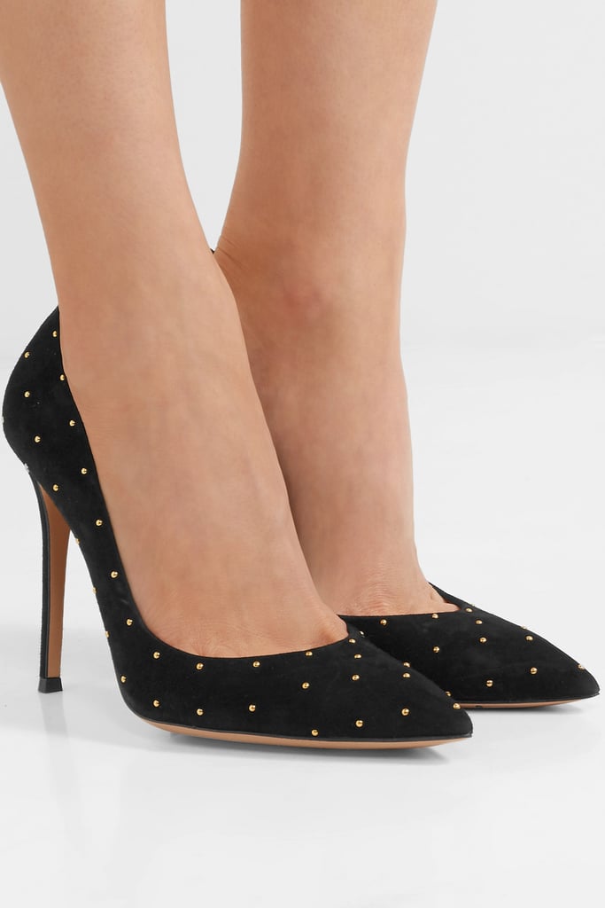 Gianvito Rossi 105 Studded Suede Pumps