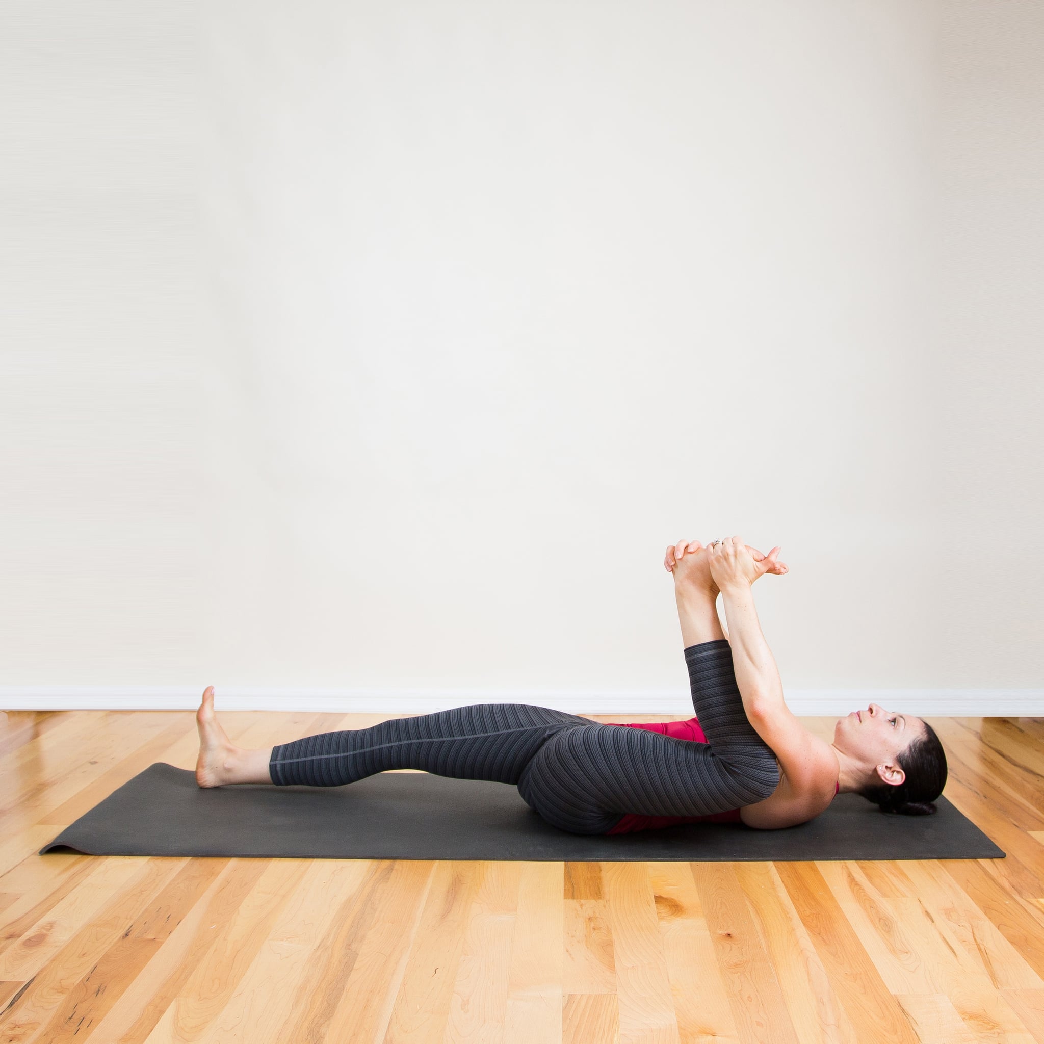 Endure Yoga - Reclined lizard or half happy baby is a pose that creates  length in the hips and hamstrings while cooling and calming the mind. After  a challenging or workout or