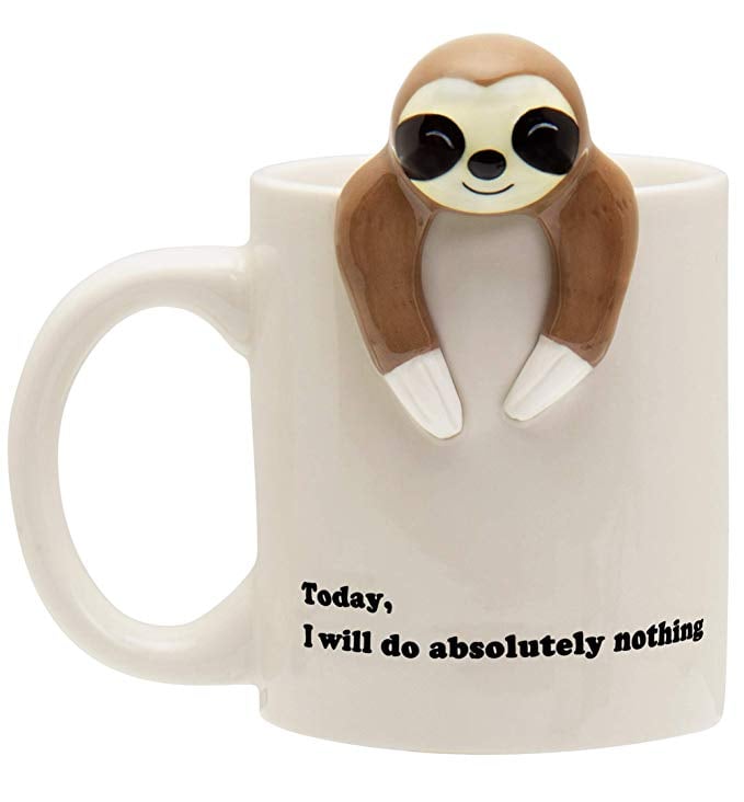 A Sloth Mug: Decodyne Funny Sloth Coffee Mug