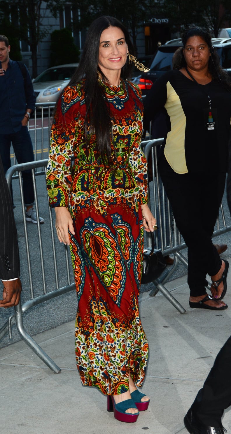 Demi Moore Wore a Bohemian Maxi Dress to the Premiere of Good Time