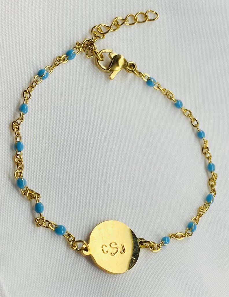 Totally Charmed: Jewelry Ave Studio Gold Monogram Charm Bracelet