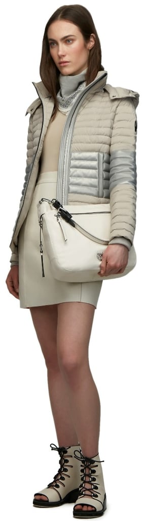 Rudsak Mirabella Lightweight Down Puffer Jacket With Leather Detailing