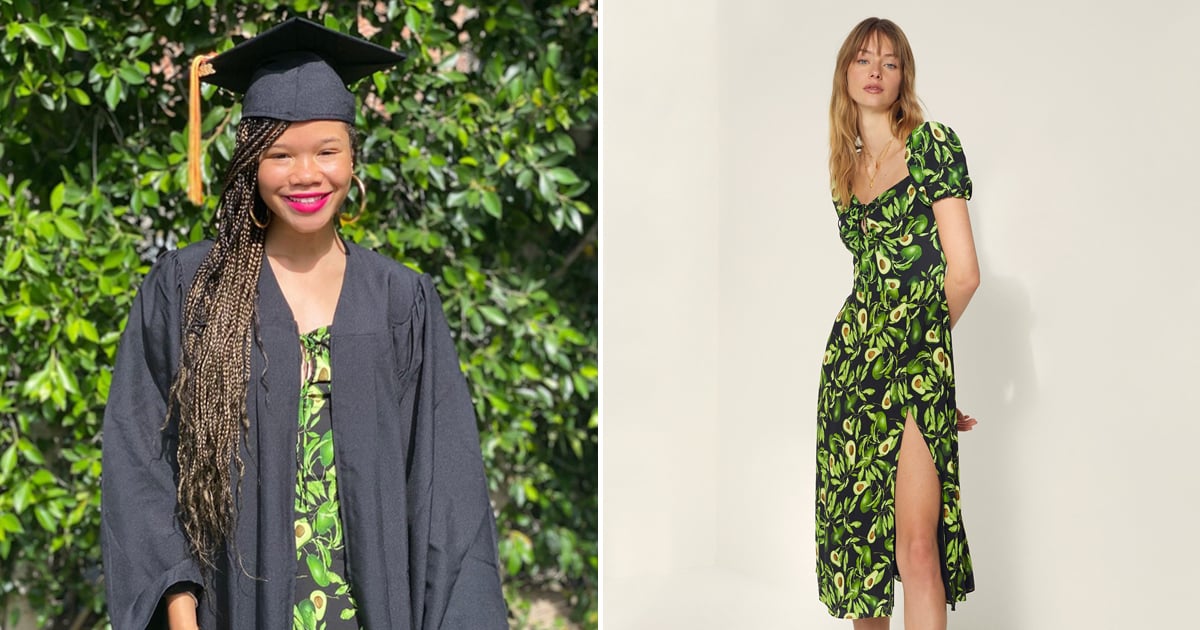 Storm Reid Wore an Aritzia Avocado Dress For Graduation POPSUGAR Fashion