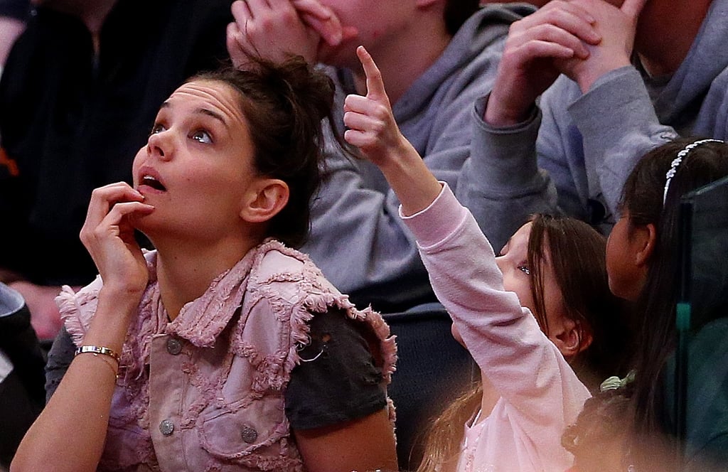 Katie Holmes and Suri Cruise at March Madness