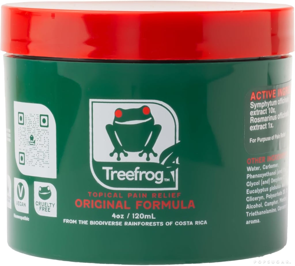 Treefrog Topical Pain Relief ($40)
Through the years, I've suffered from knee pain (as so many runners do), along with plantar fasciitis in my right foot that was nearly debilitating at times. Finding a topical pain relief that works for you is key. I've tested many products, but I love that this gel is all natural. It comes in a 4-ounce tub from Costa Rica, where it's packaged with eco-friendly materials. All you do is take a bit on your fingertips and rub it onto your problem area, then enjoy the soothing sensation while you recover.