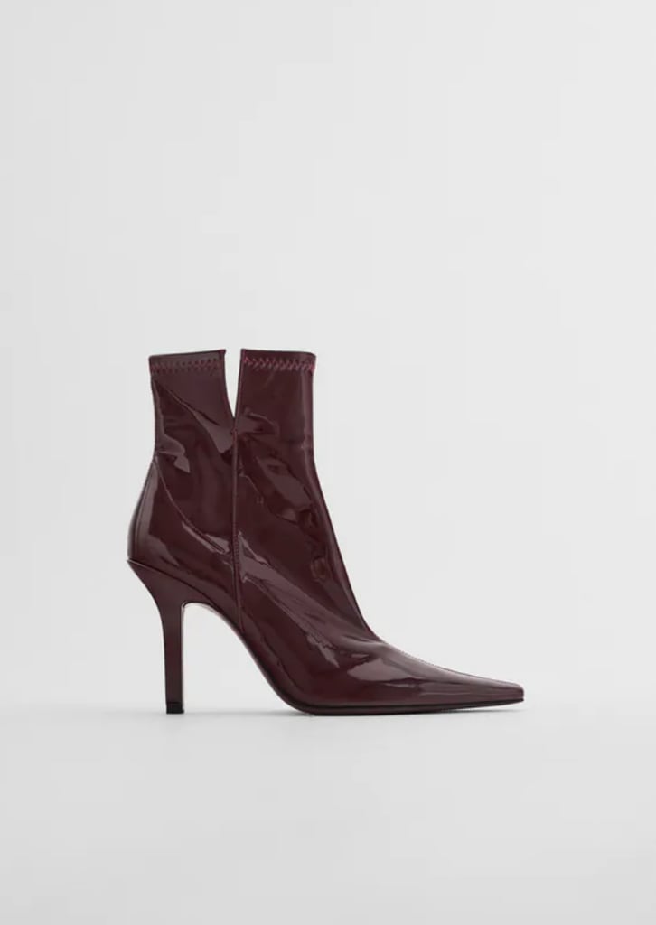Zara Patent Finish Ankle Boot