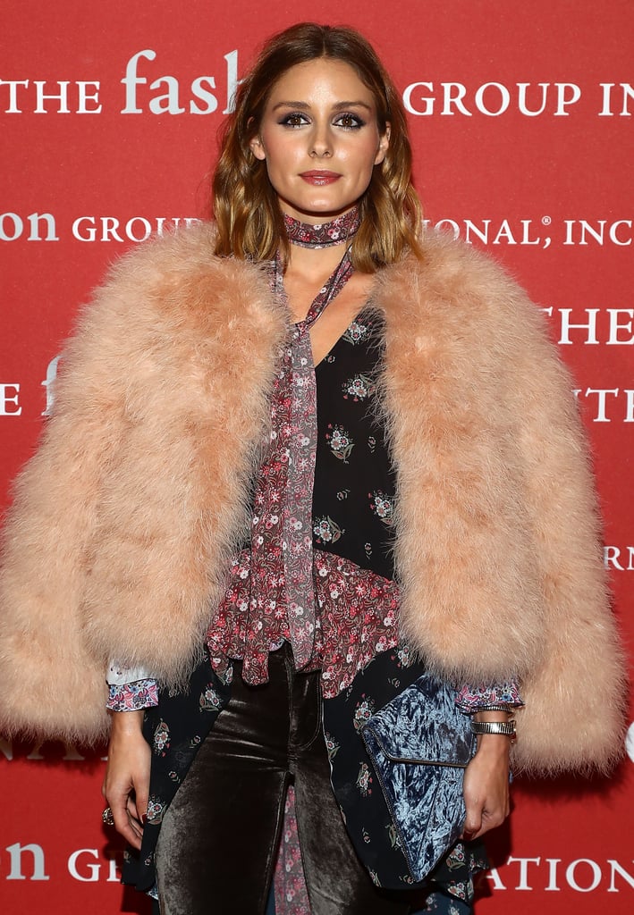Olivia Palermo's Pink Velvet Mules