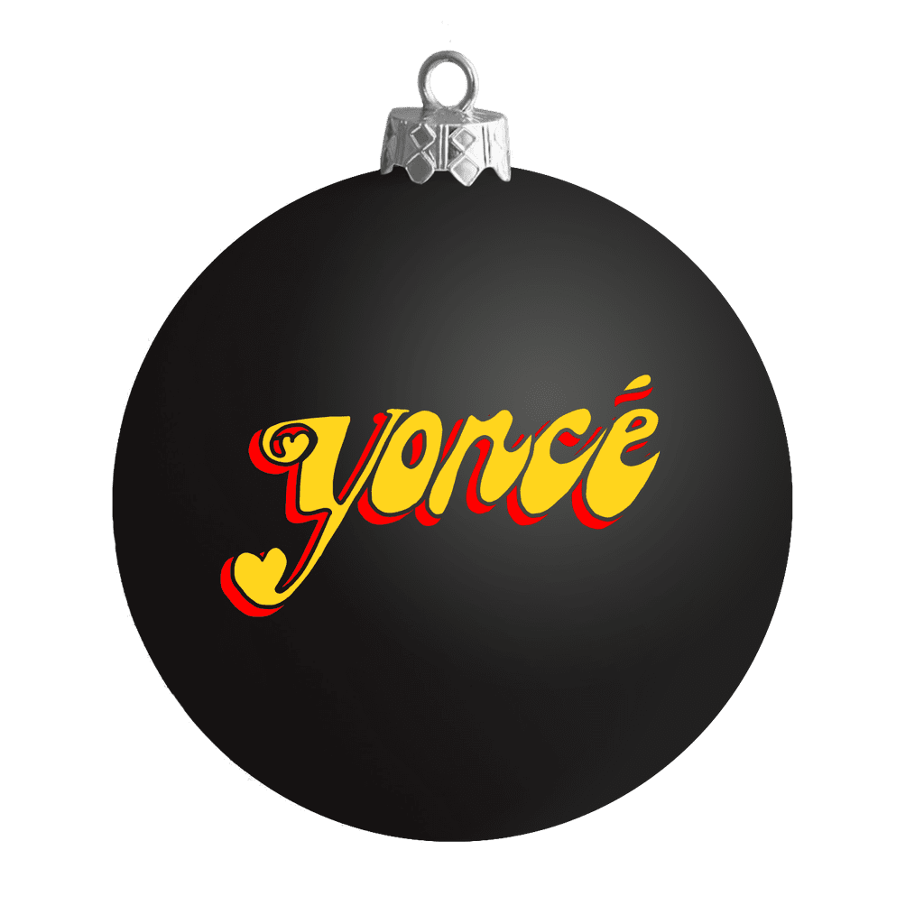 Yoncé Black Satin Ball Ornament