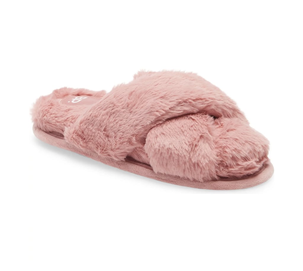 BP. Sophie Criss Cross Plush Bedroom Slippers