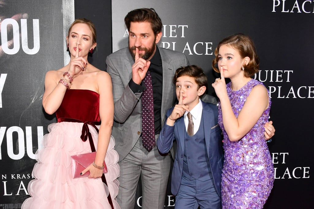 Emily Blunt and John Krasinski at A Quiet Place NYC Premiere