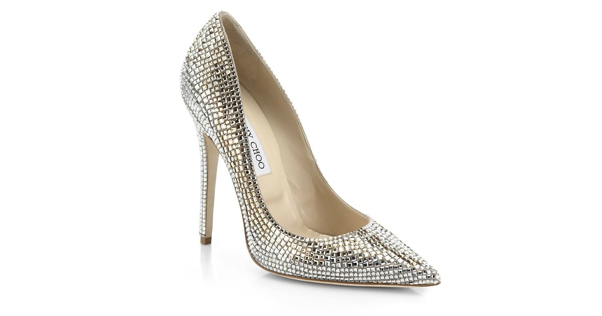 Jimmy Choo Tartini Square Pavé Crystal & Suede Pumps ($3,150 ...