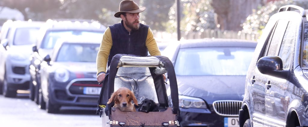 James Middleton Riding Bike With His Dogs Feb. 2019