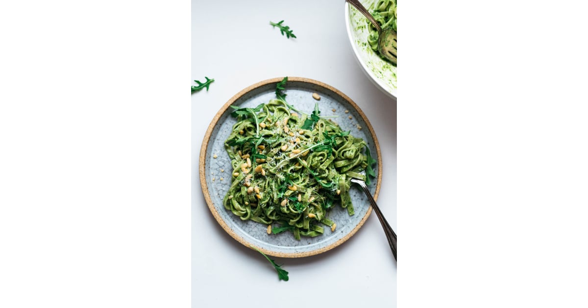 AvocadoKale Pesto Pasta Vegan Avocado Recipes POPSUGAR Fitness