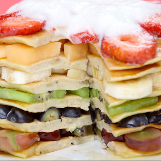Healthy Rainbow Pancakes