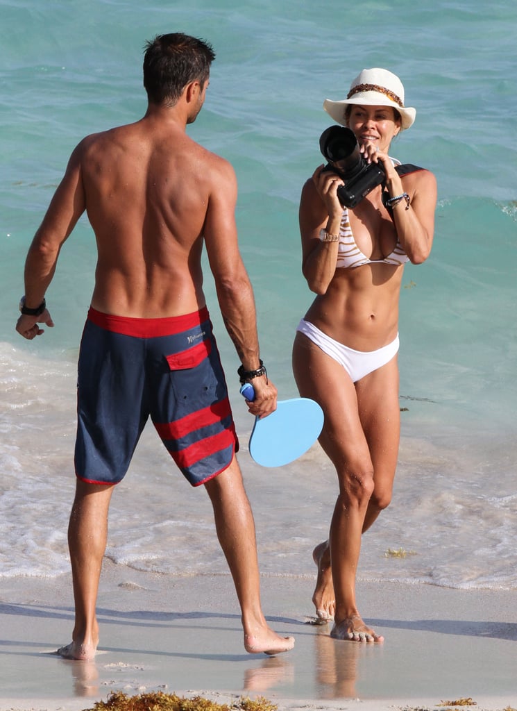 Brooke Burke and David Charvet continued their St. Barts vacation after a surprise wedding there in August 2011.