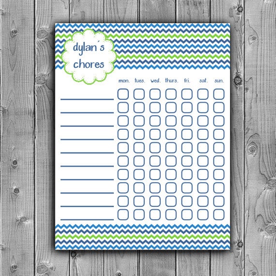 chevron chore chart