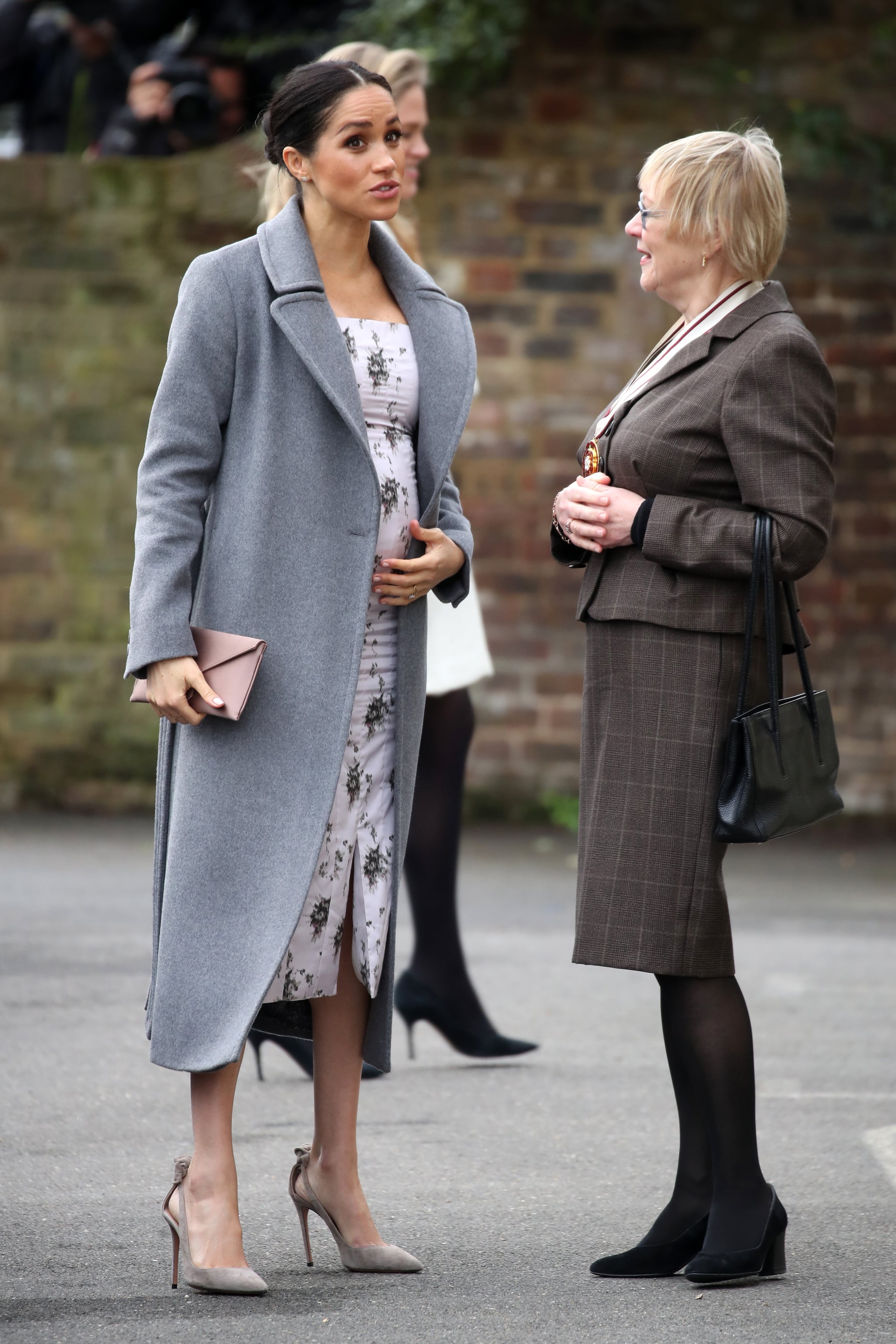 meghan markle gray coat