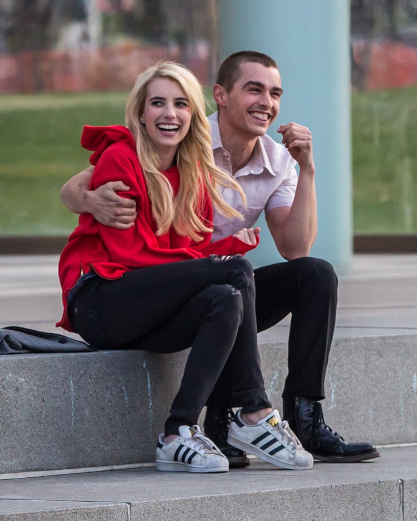 Emma Roberts and Dave Franco Kiss on the Set of Nerve