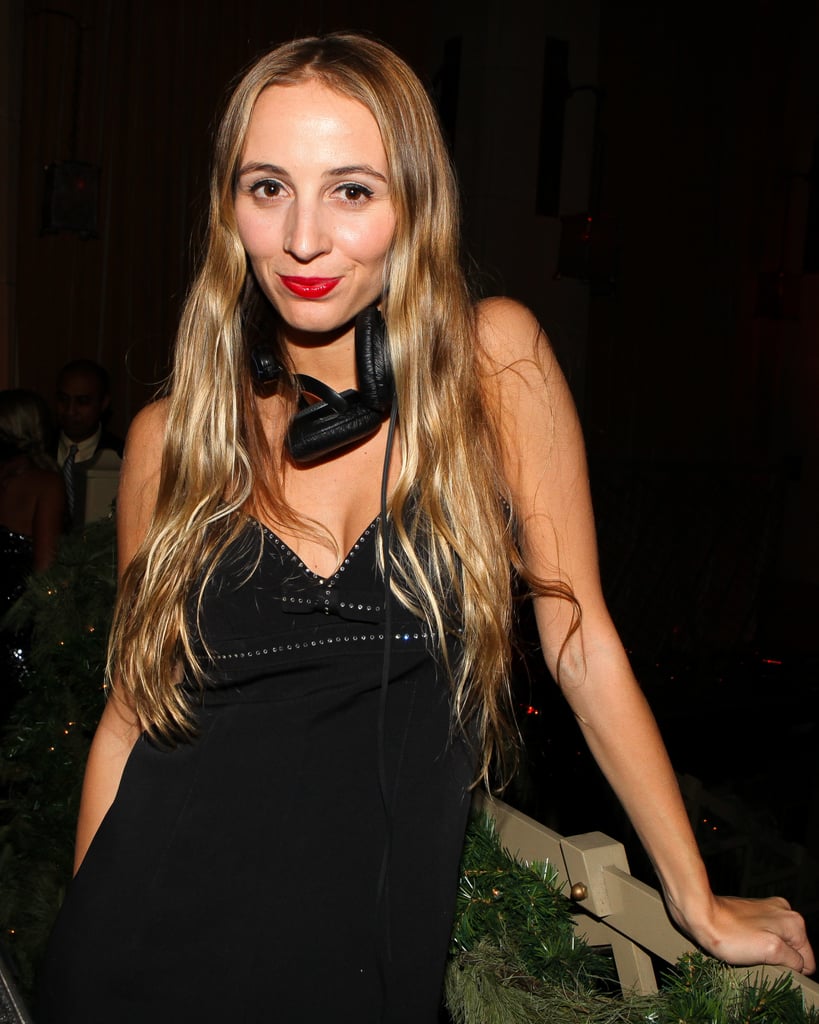 Harley Viera-Newton went for a simple black dress — all the easier to move around in for her DJing gig at the SoHo Grand's Black and White Masquerade Ball.