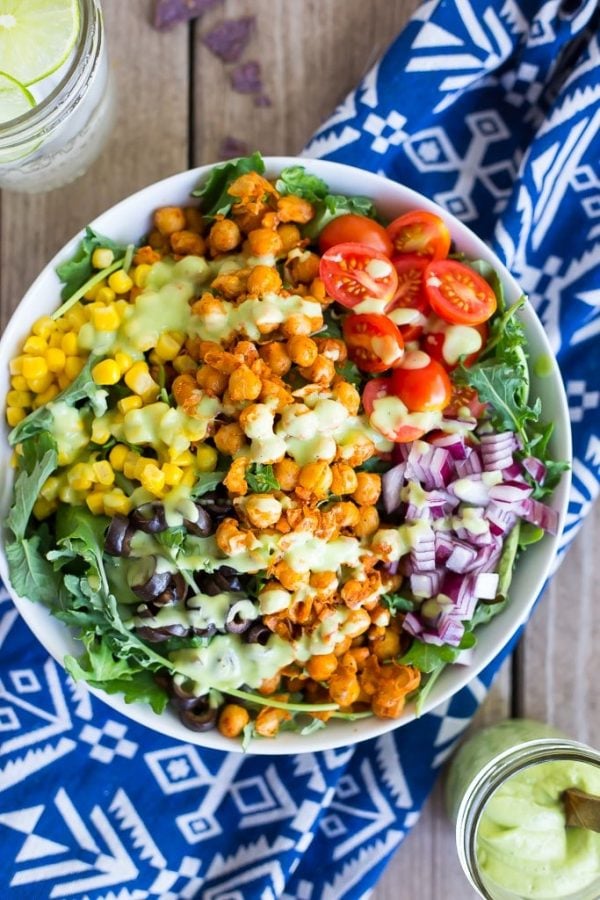 Seasoned Chickpea Taco Salad