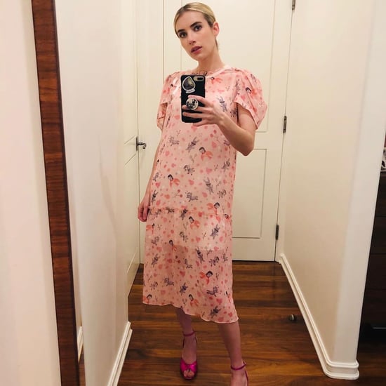 Emma Roberts's Pink Coach Easter Dress