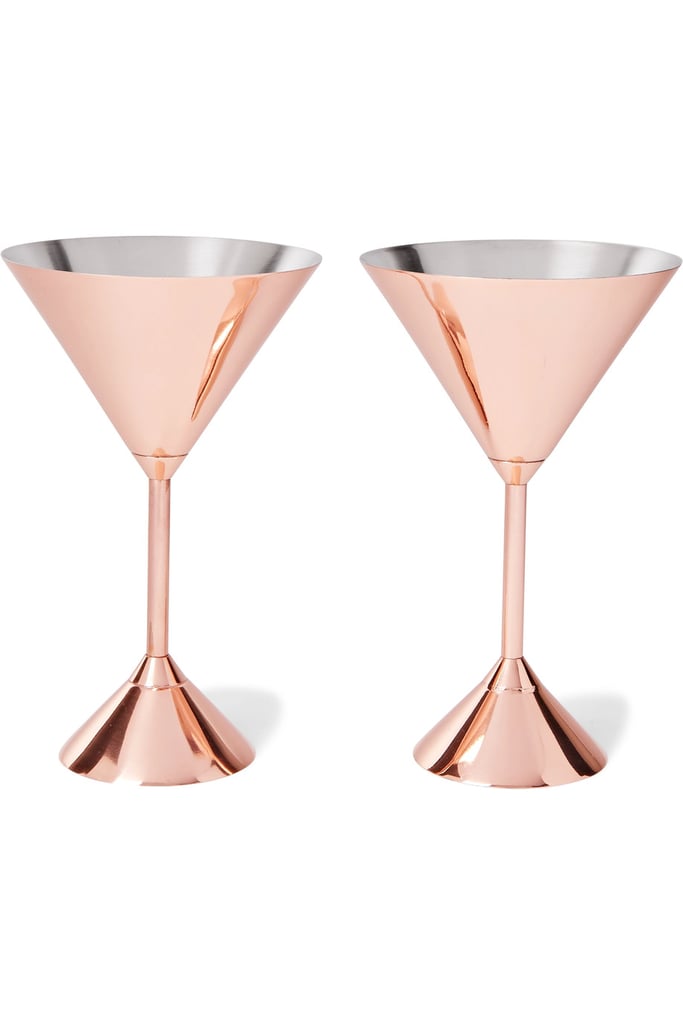 Tom Dixon Plum Set of Two Copper-Plated Martini Glasses ($120)