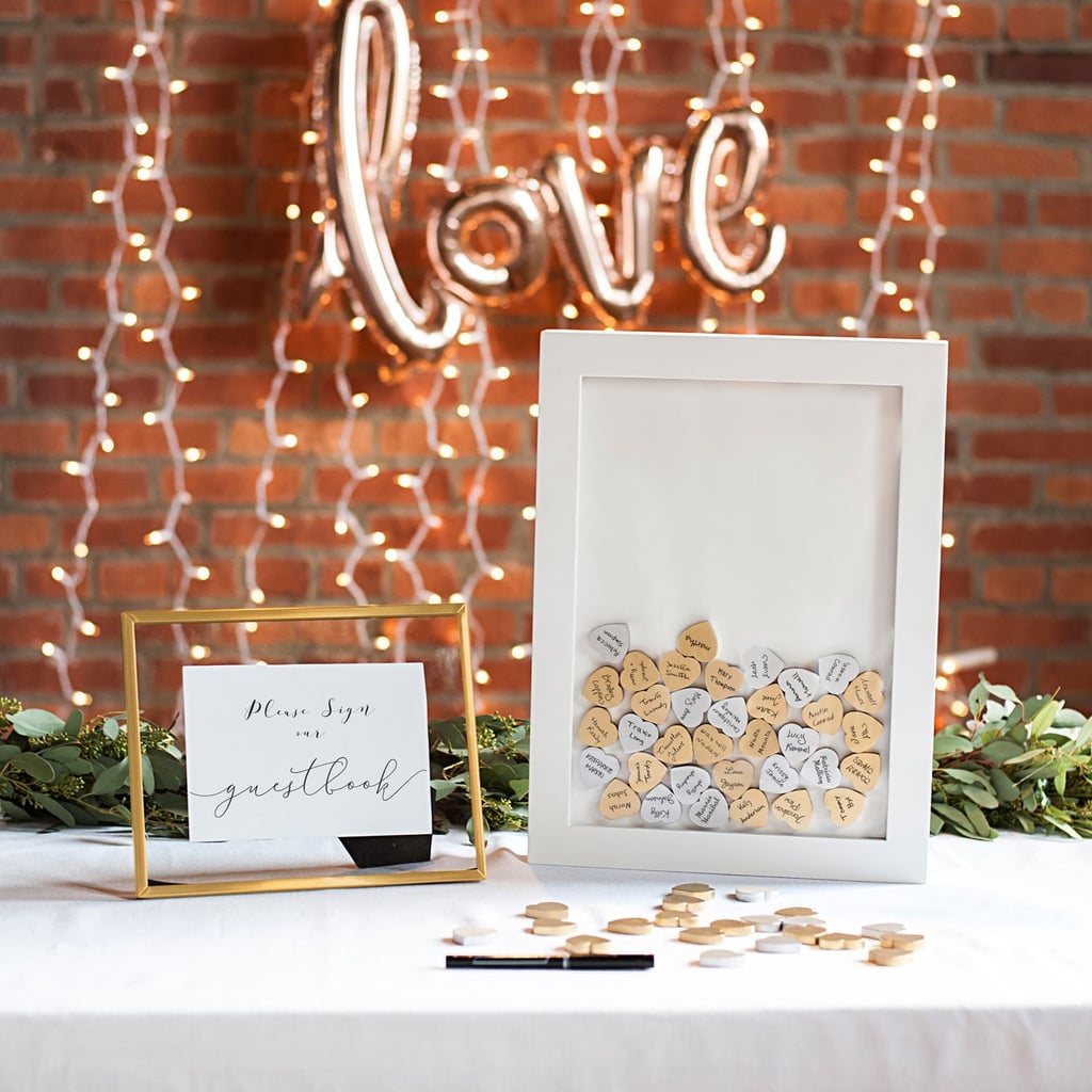 Cathy's Concepts White Floral Heart Drop Guestbook