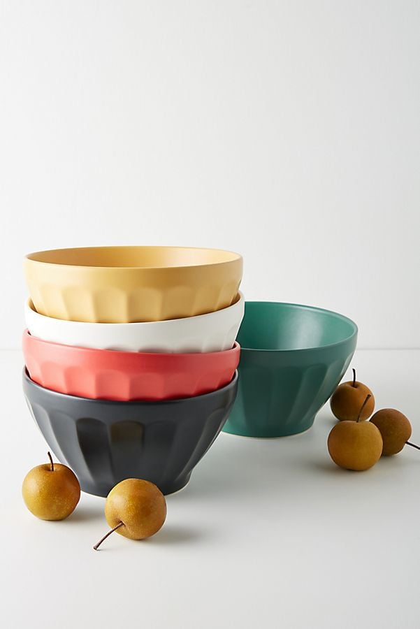 Anthropologie Matte Latte Serving Bowl