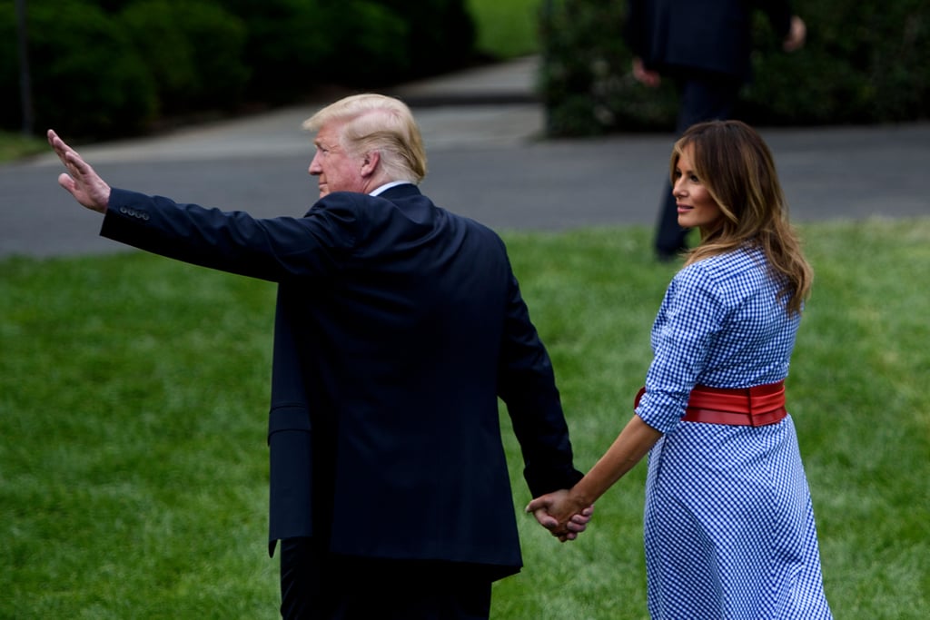 Melania Trump Gingham Ralph Lauren Dress Fourth of July 2018