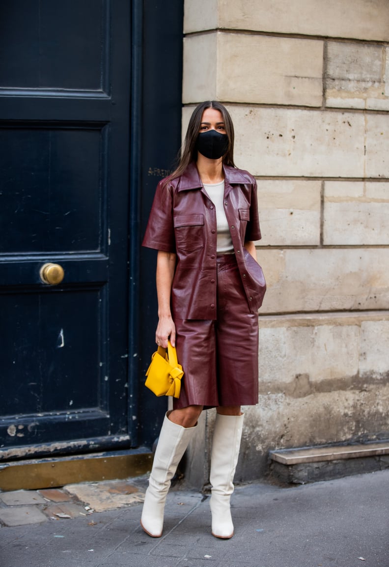 Rock Burgundy Culottes With a Matching Shirt Jacket