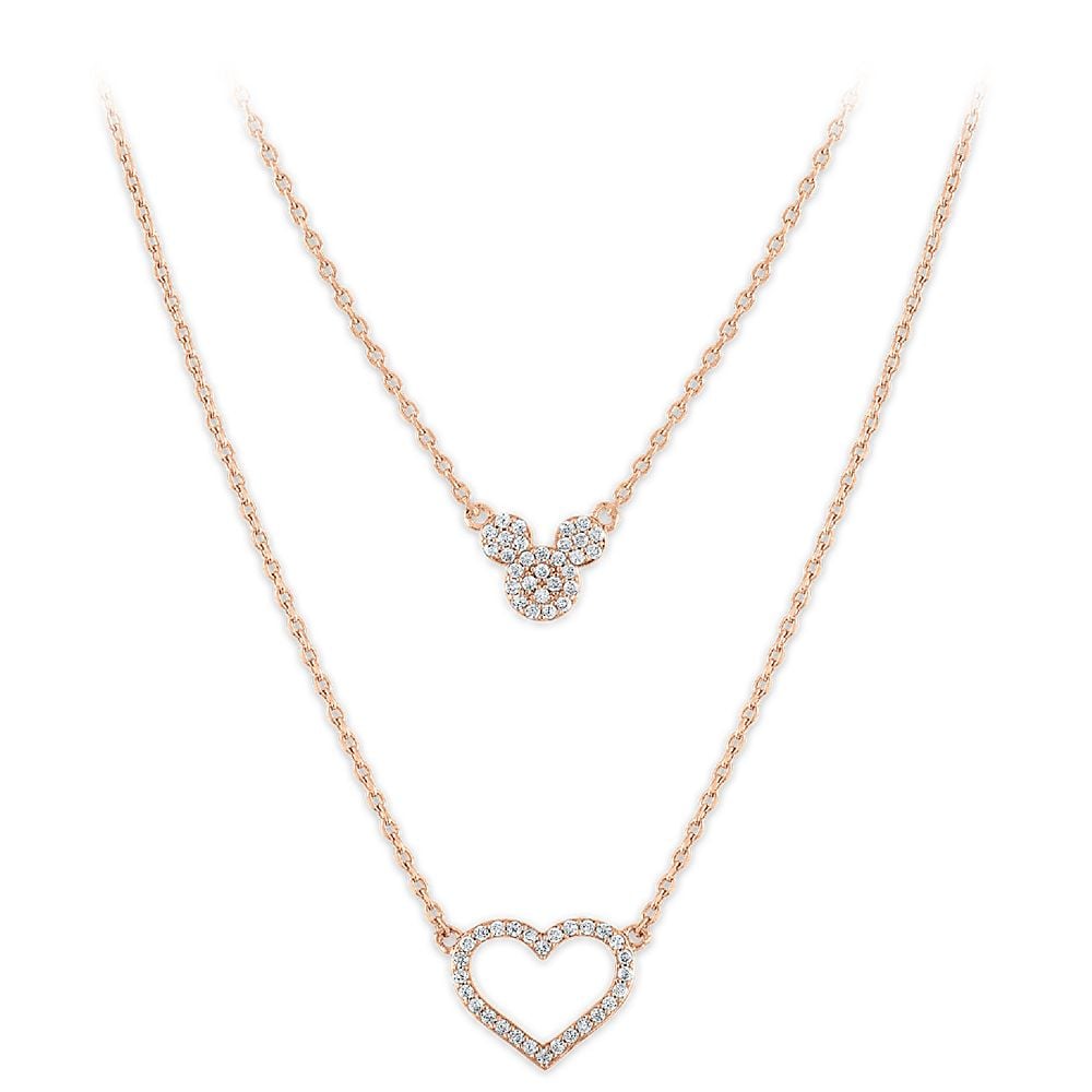 Mickey mouse heart necklace sales