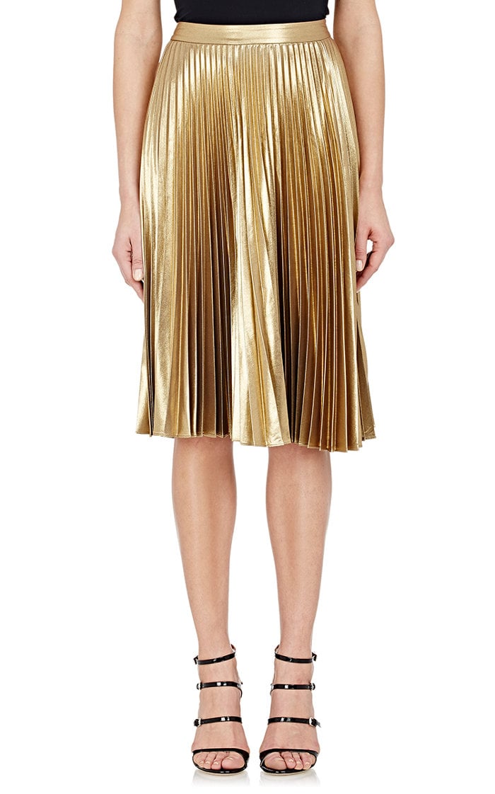 A.L.C. Women's Gates Pleated Skirt-Gold ($595) | Pleated Fashion Trend ...
