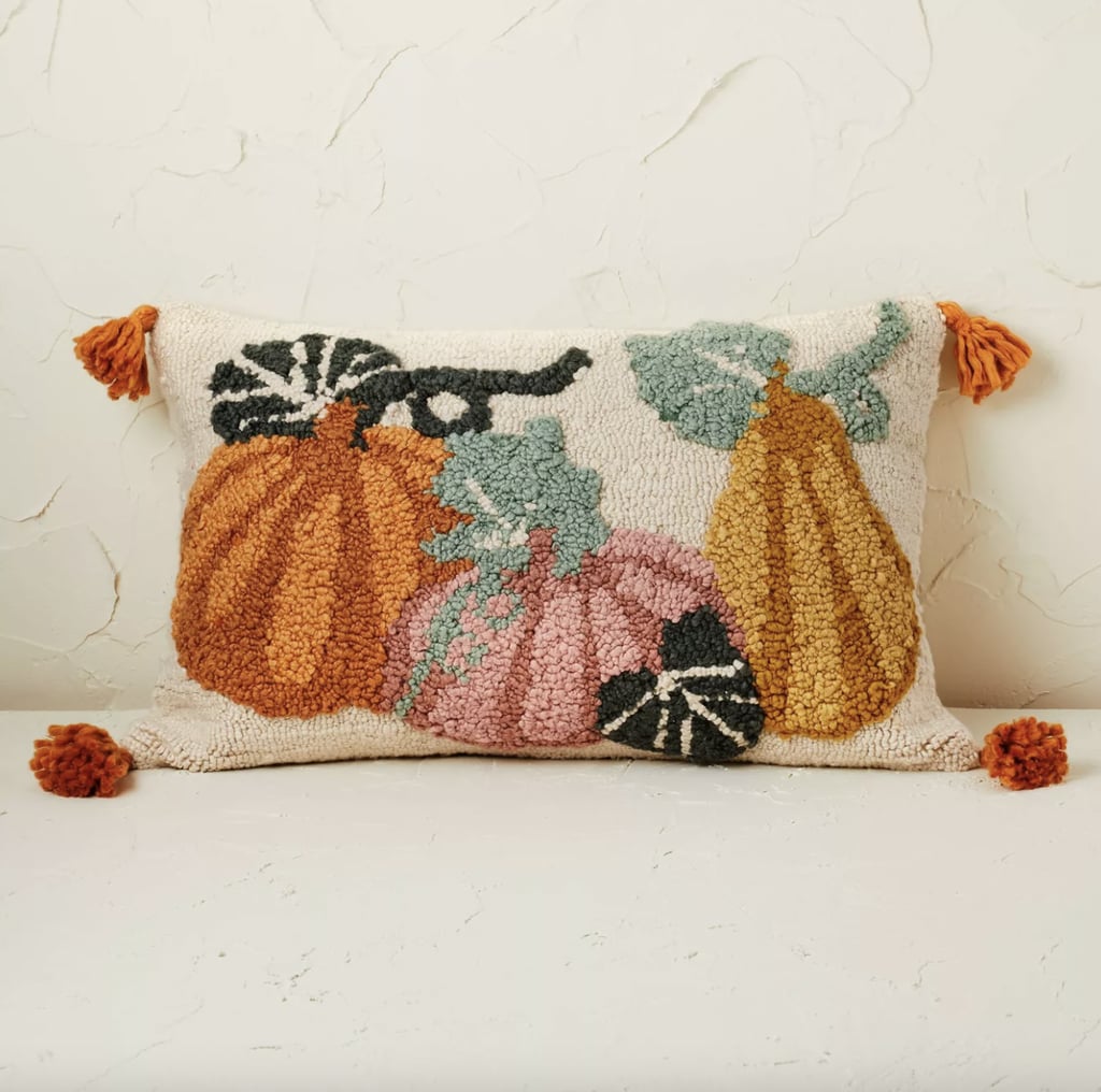 Colourful Autumnal Gourds: Pumpkin Lumbar Throw Pillow