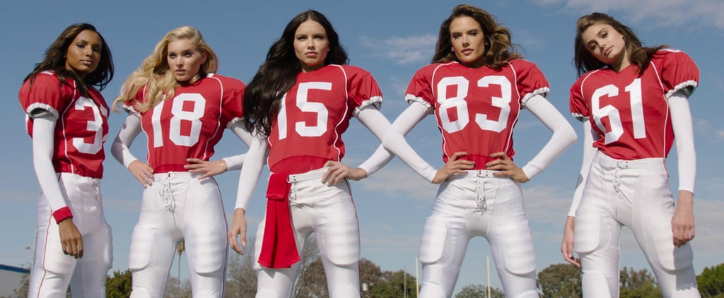Victoria's Secret Models Play Football