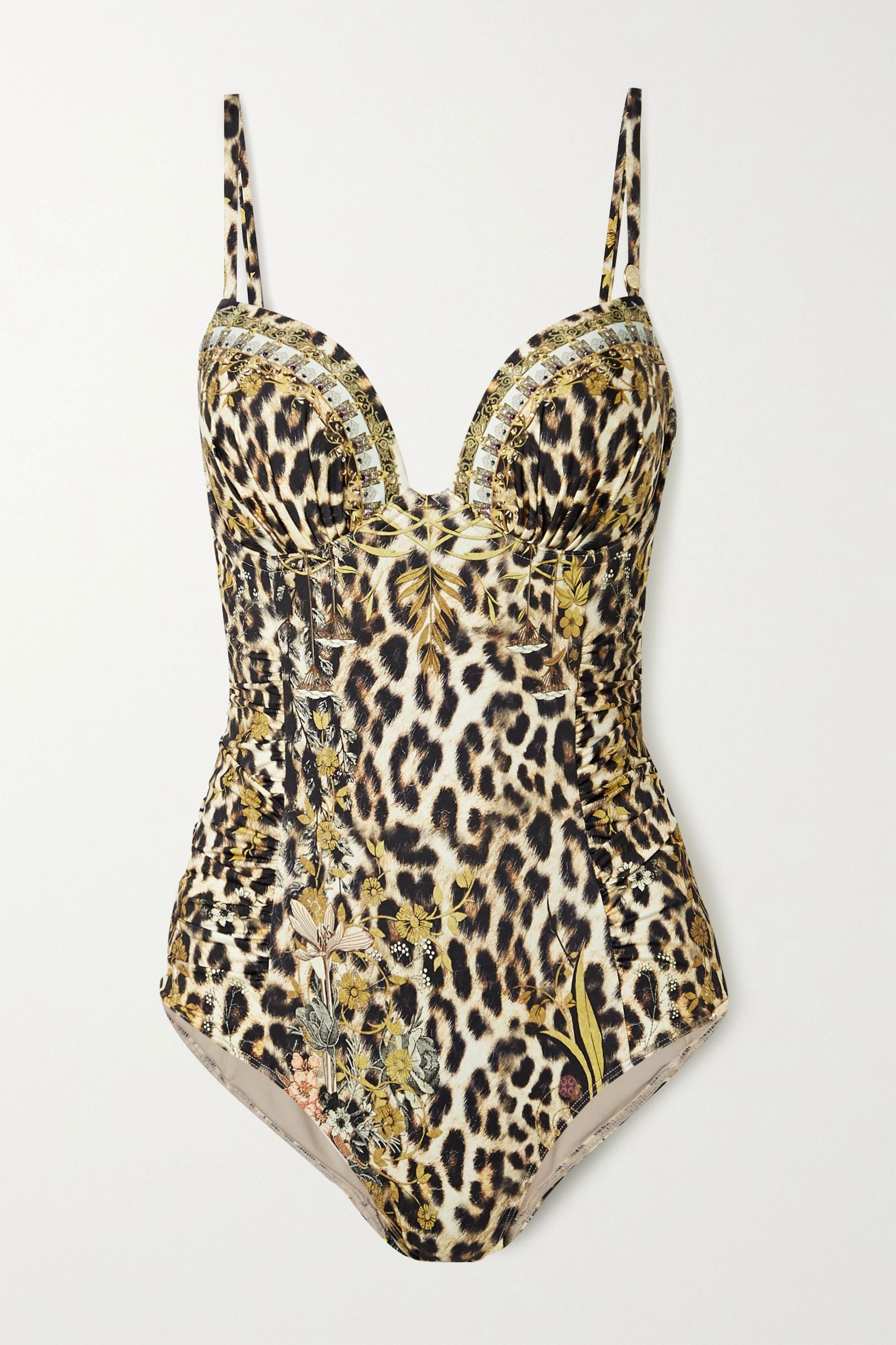slimming leopard print swimsuit