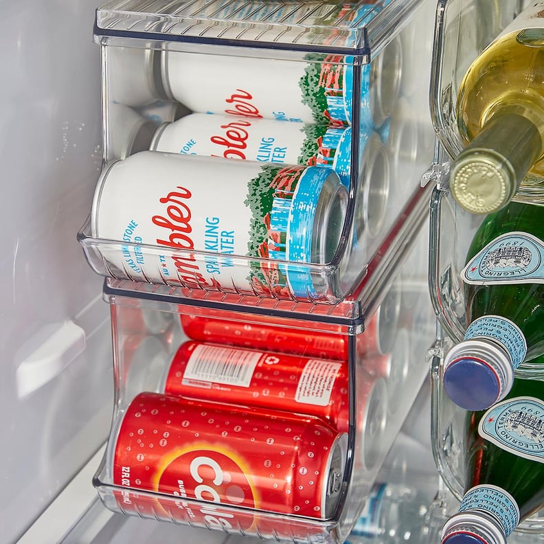 iDesign Linus Fridge Bins Soda Can Organizer With Shelf