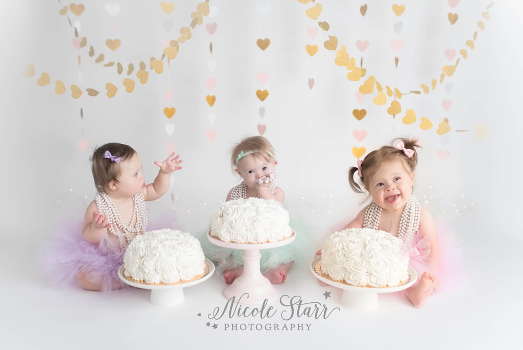 Three of Hearts Girls With Down Syndrome Cake Smash