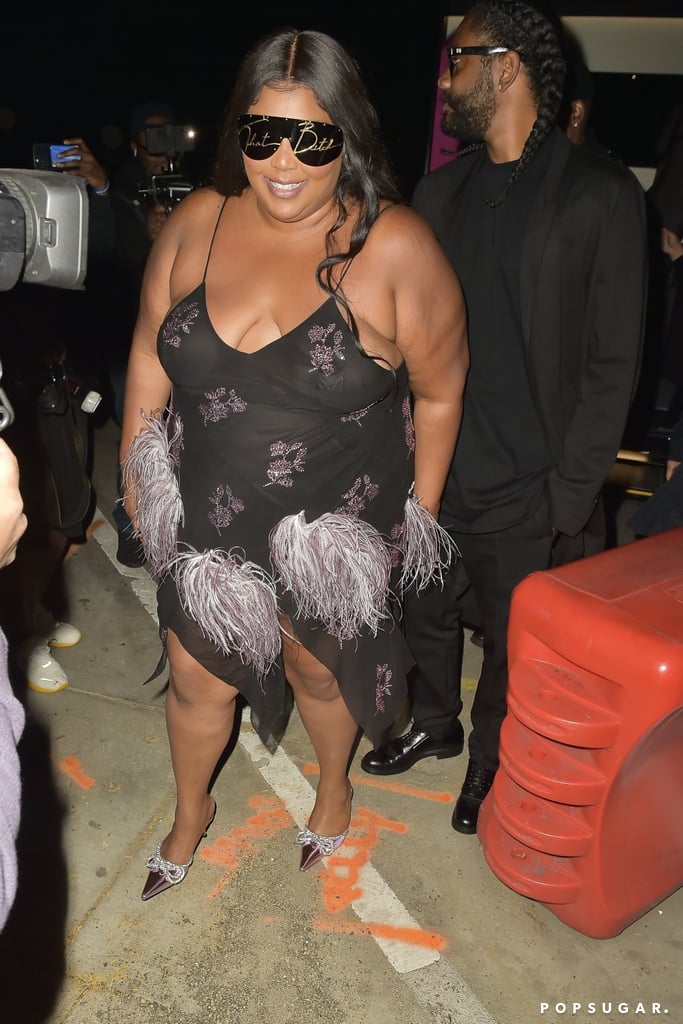 Lizzo Celebrated Her 34th Birthday in a Feather Mini