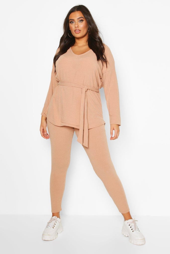 Soft Rib Tie-Waist Top & Leggings