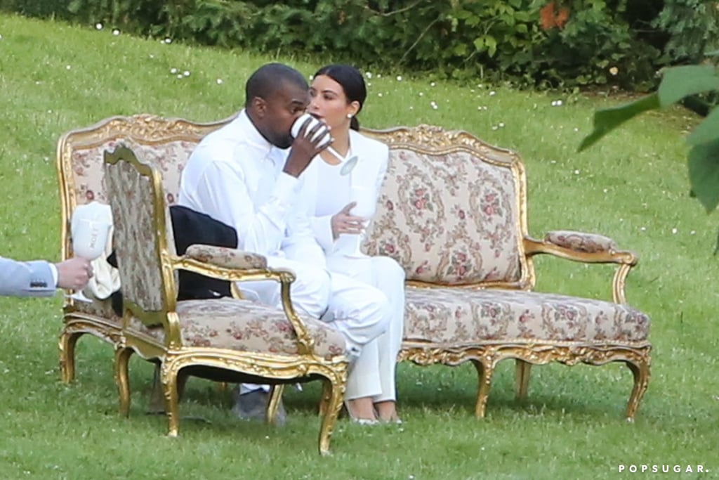 Kim and Kanye Attend a Wedding in Prague During Honeymoon