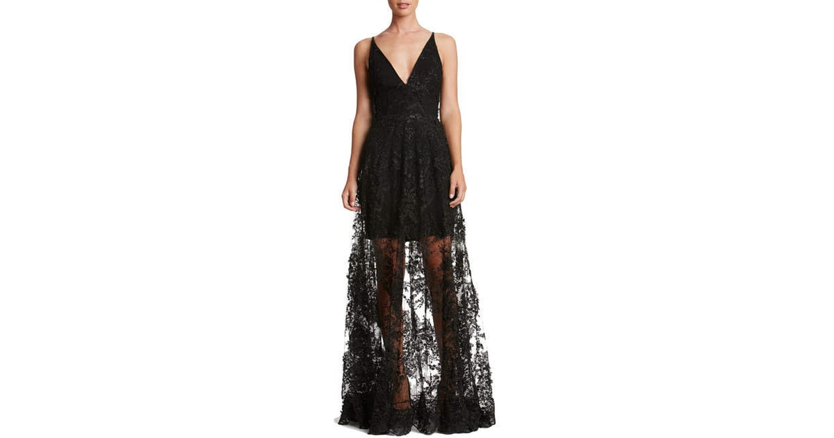 dress the population sidney lace gown