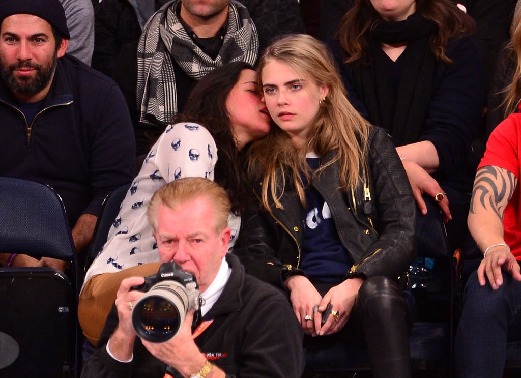 Michelle Rodriguez brought her friend Cara Delevingne to a Knicks game in NYC, and things got real fun, real fast.